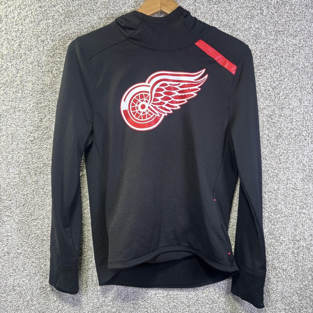 Detroit Red Wings Hoodie Mens Small Black NHL‎ Hockey Fanatics Authentic Pro